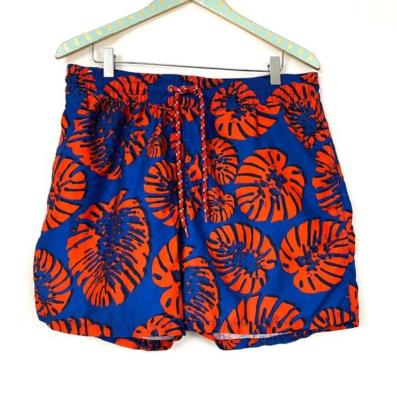 Merona Other - Merona Swim Trunks L Mens blue red mesh lined